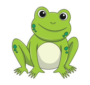 Sevimli hayvan çizgi filmi. Düz vektör çizimi. Vahşi yaşam hayvanları. Beyaz arka planda sevimli bir hayvan.