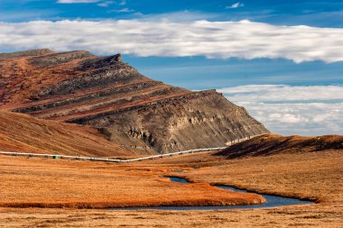 Slope Mountain and the Alaska Pipeline clipart