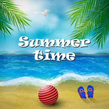 Yaz saati. Vektör çizim.