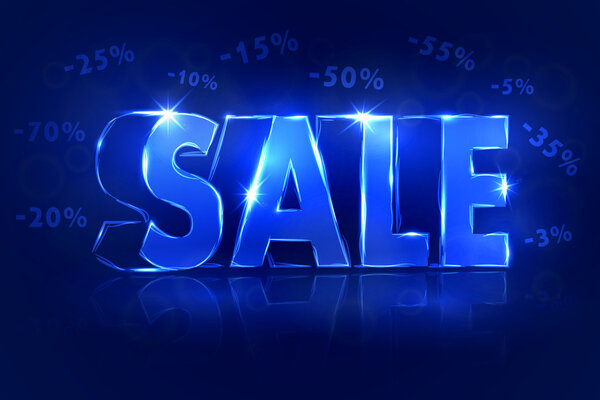 Sale, neon letters.