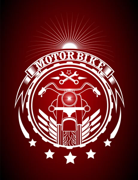 摩托车老式赛车排版，t 恤图形, — 图库矢量图片
