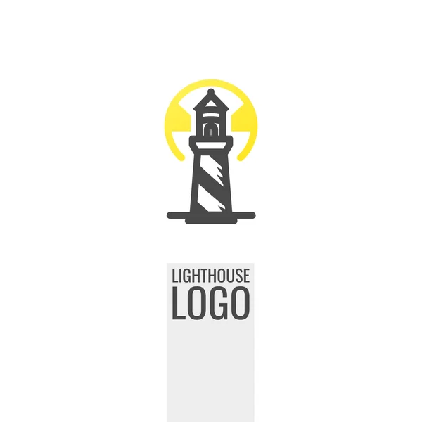 Design des Leuchtturm-Logos. — Stockvektor