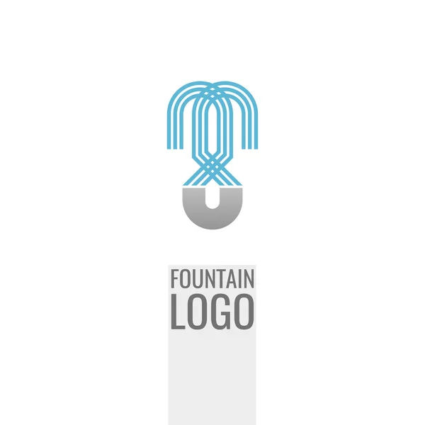 Abstract fountain logo template. — Stock Vector