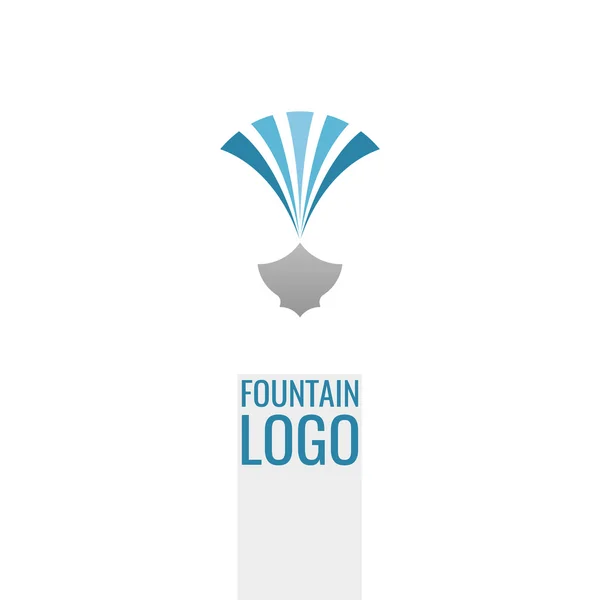 Abstrakte Fountain Logo Vorlage. — Stockvektor