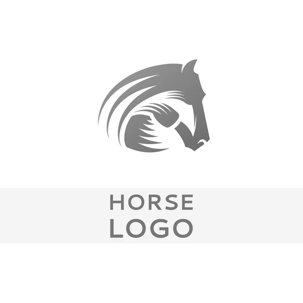 Logotipo da cabeça de cavalo ou design de vetor de ícone . —  Vetores de Stock