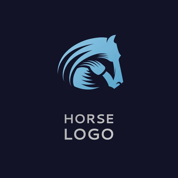 Logotipo da cabeça de cavalo ou design de vetor de ícone . —  Vetores de Stock