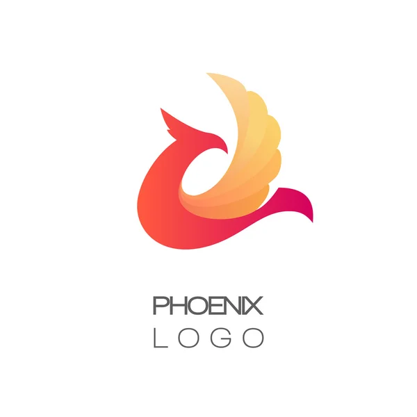 Logotipo minimalista abstrato de Phoenix . —  Vetores de Stock