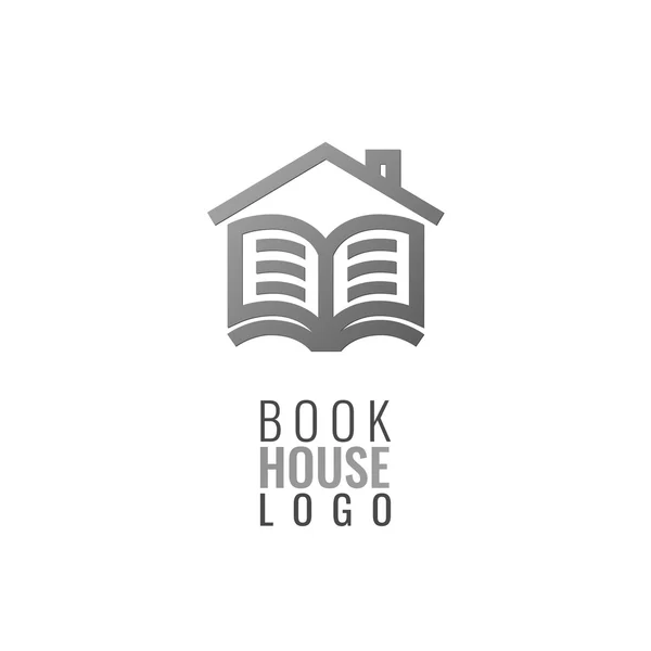 Βιβλίο σπίτι πρότυπο λογότυπο. — Διανυσματικό Αρχείο