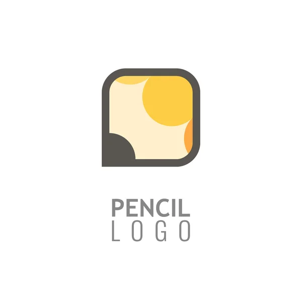 Logo minimal du crayon . — Image vectorielle