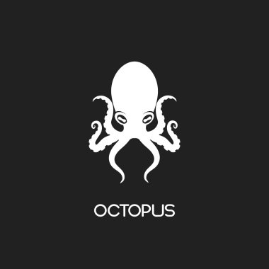 Ahtapot sembol simge veya Logo şablonu.