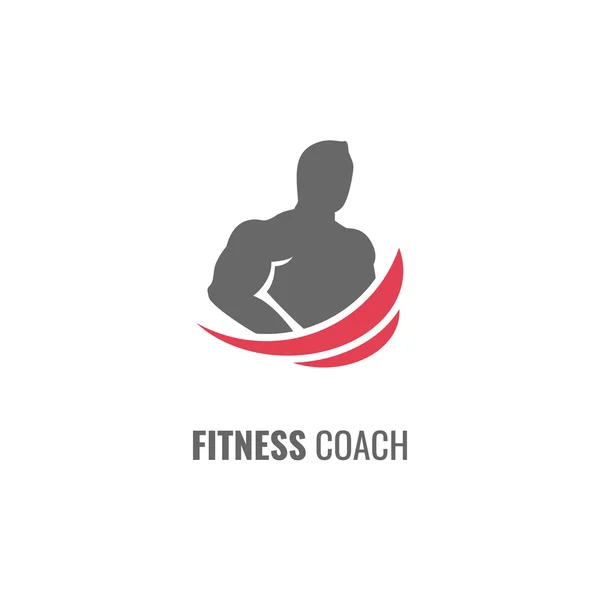 Logo o icona dell'allenatore fitness . — Vettoriale Stock