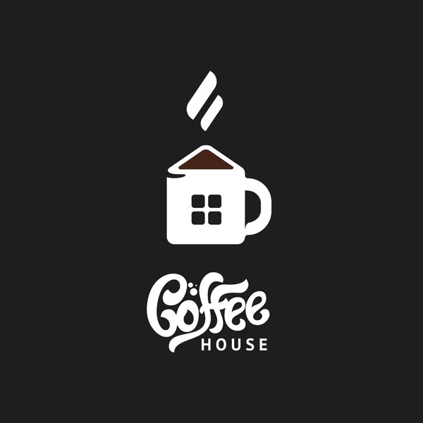 Plantilla de logotipo de cafetería. Logo de copa . — Archivo Imágenes Vectoriales