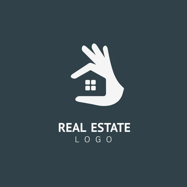 Real Estate, seguros, home care, modelo de logotipo do vetor de serviço . —  Vetores de Stock