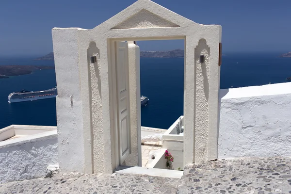 Santorini Island Santorini Island - archway to sea — Stock Photo, Image