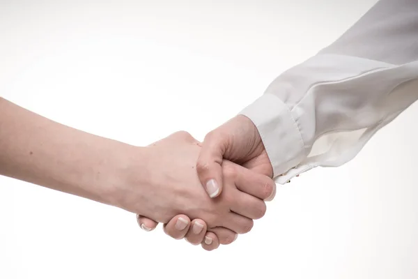 Handshake isolated on white background — Stock Photo, Image