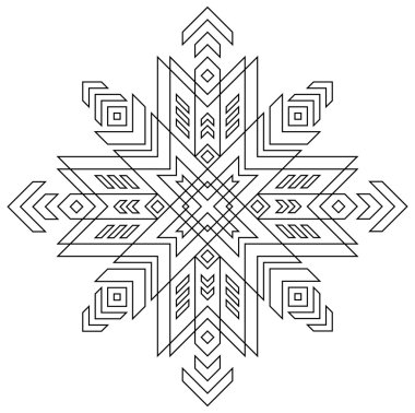 Letonca sembol siyah-beyaz desen.