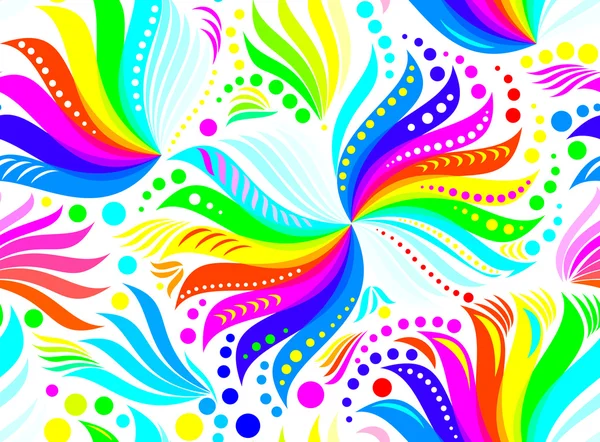 Patrón sin costuras con colores de arco iris sobre un fondo blanco . — Vector de stock