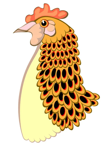 Ilustración de cabeza de pollo . — Archivo Imágenes Vectoriales