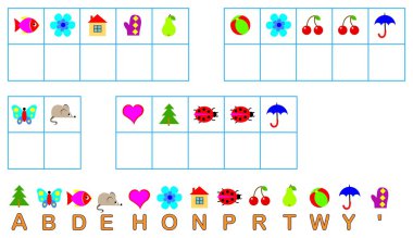 Çalışma İngilizce eğitim sayfası. Mantık bulmaca. 