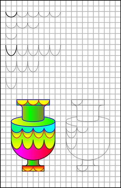 Educational page with exercises for children on a square paper.