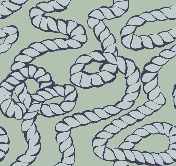 ロープとのシームレスなパターン. — ストックベクタ