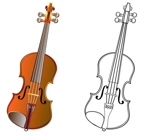 Colorido y blanco y negro patrón violín . — Archivo Imágenes Vectoriales
