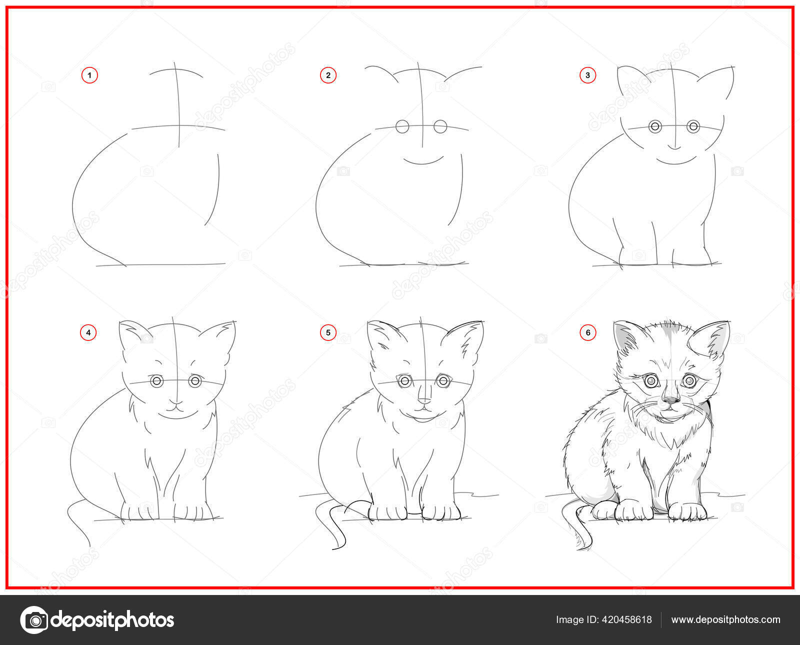 Como desenhar um gato de desenho animado