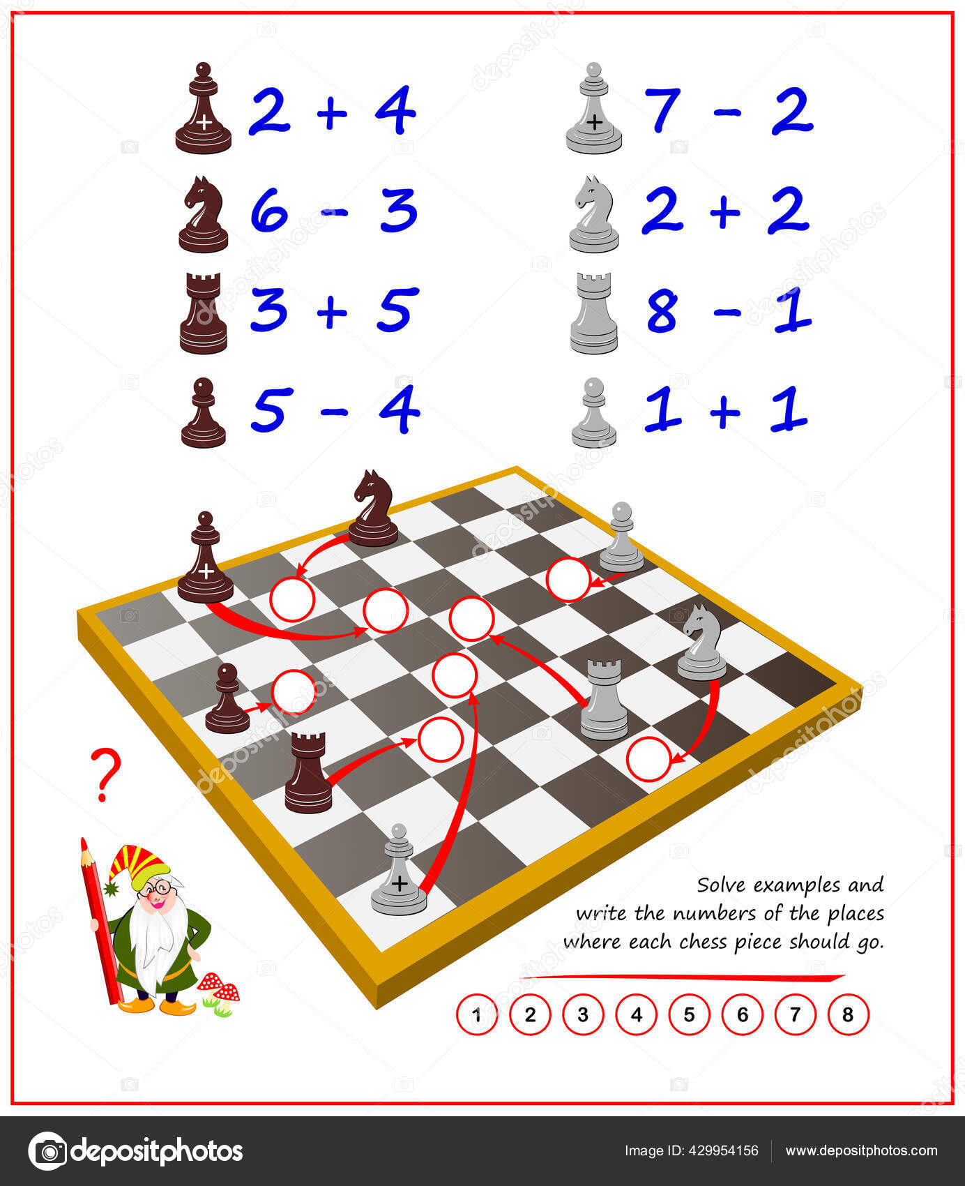 Jogo de xadrez, Xadrez chess, Exercícios