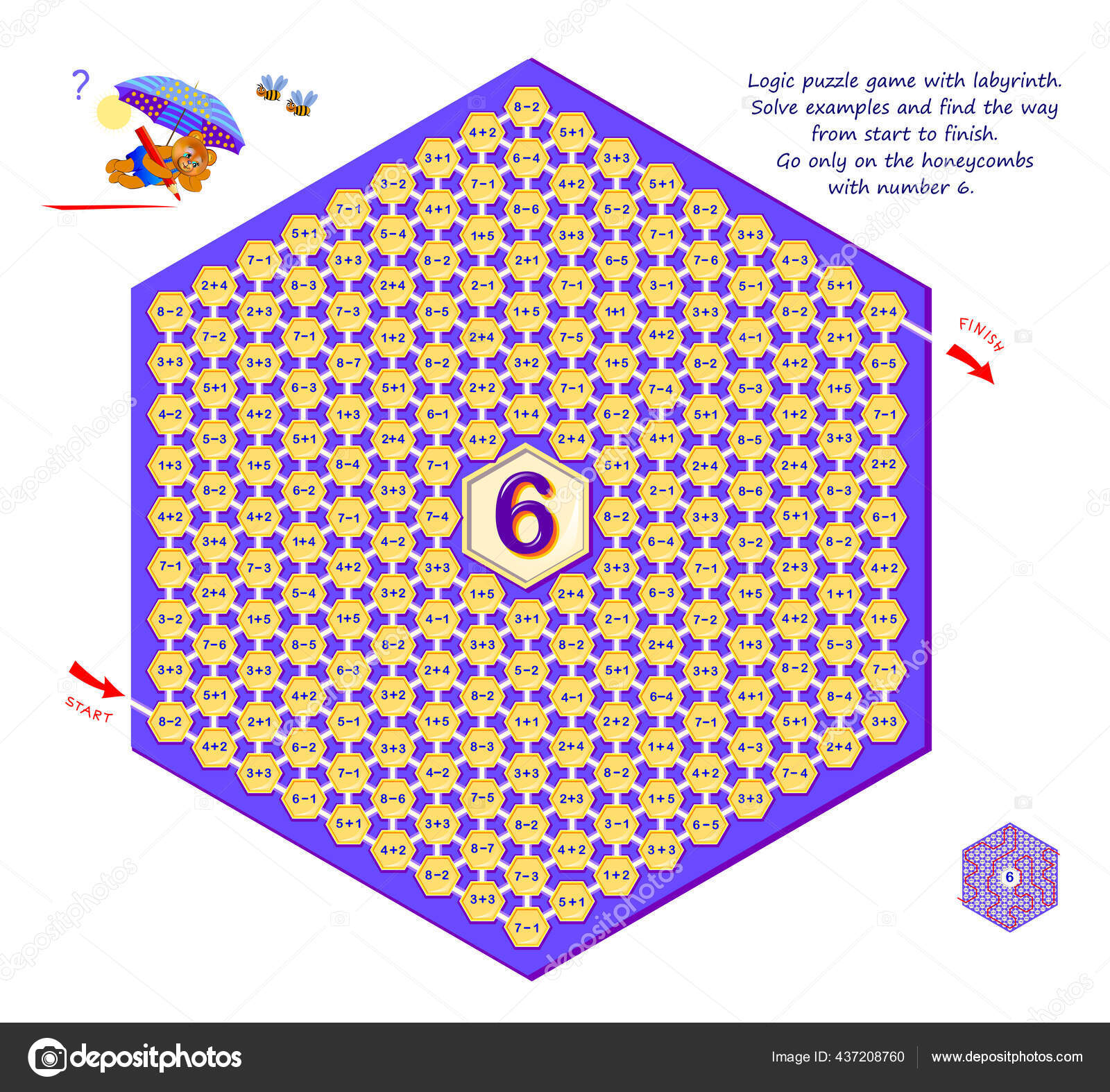 labirinto de matemática. multiplicação. jogo de lógica para crianças em  idade escolar. labirinto matemático. encontre o caminho certo. planilha de  educação. 2281719 Vetor no Vecteezy