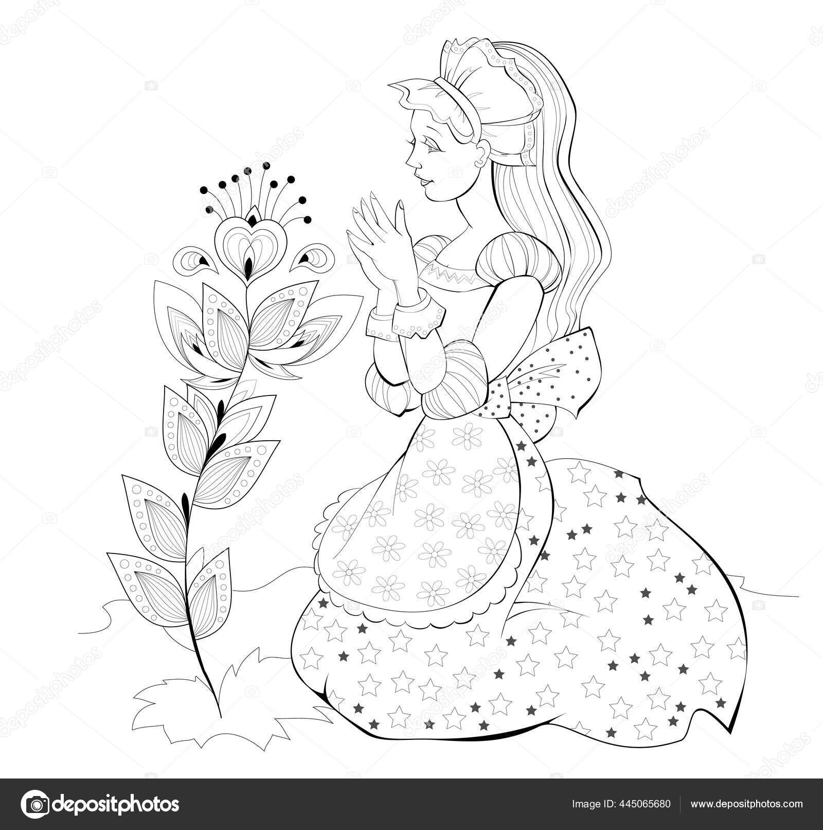 Desenhos de princesas para colorir - folhas para colorir de princesas  imprimíveis grátis