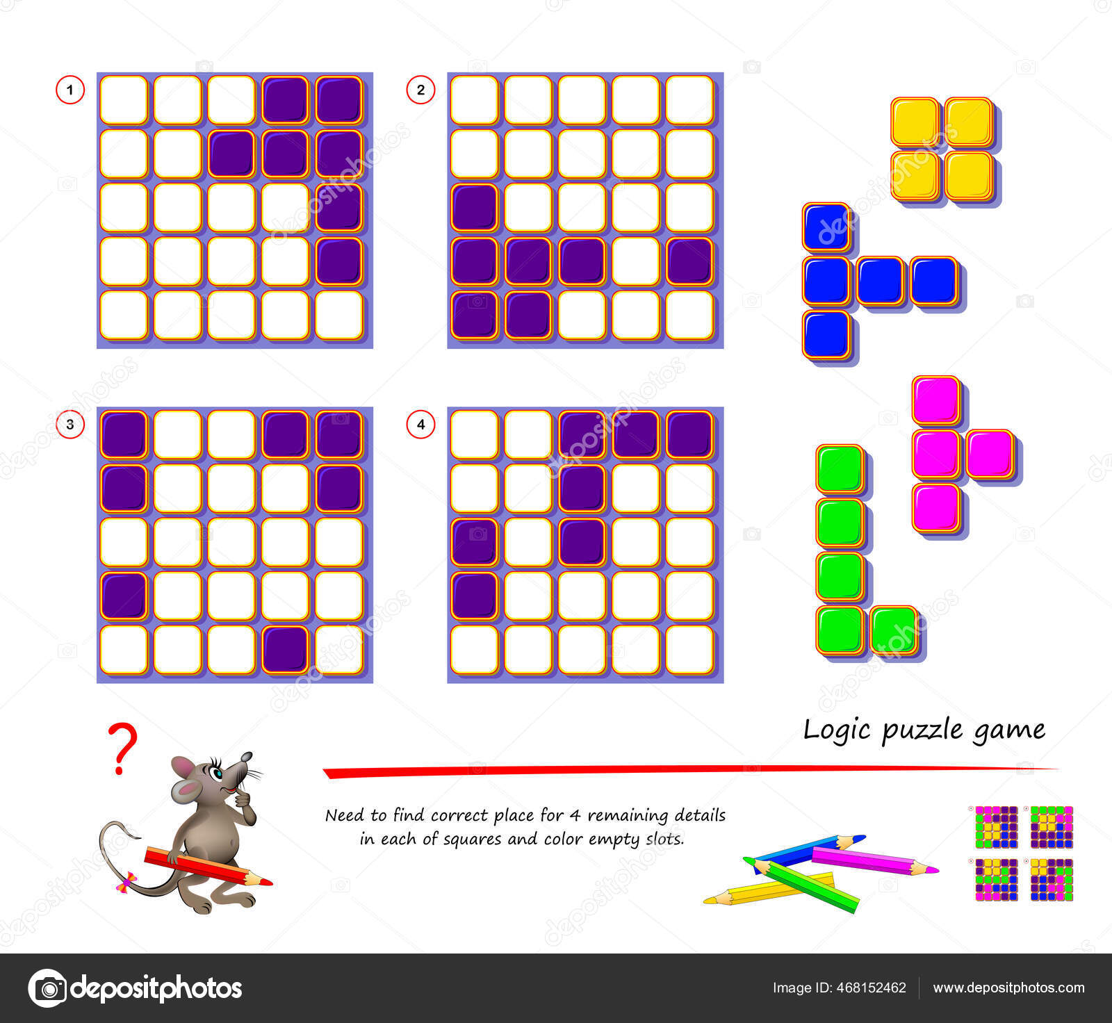 Jogo De Lógica De Jogo Educacional Para Crianças Para ícone De