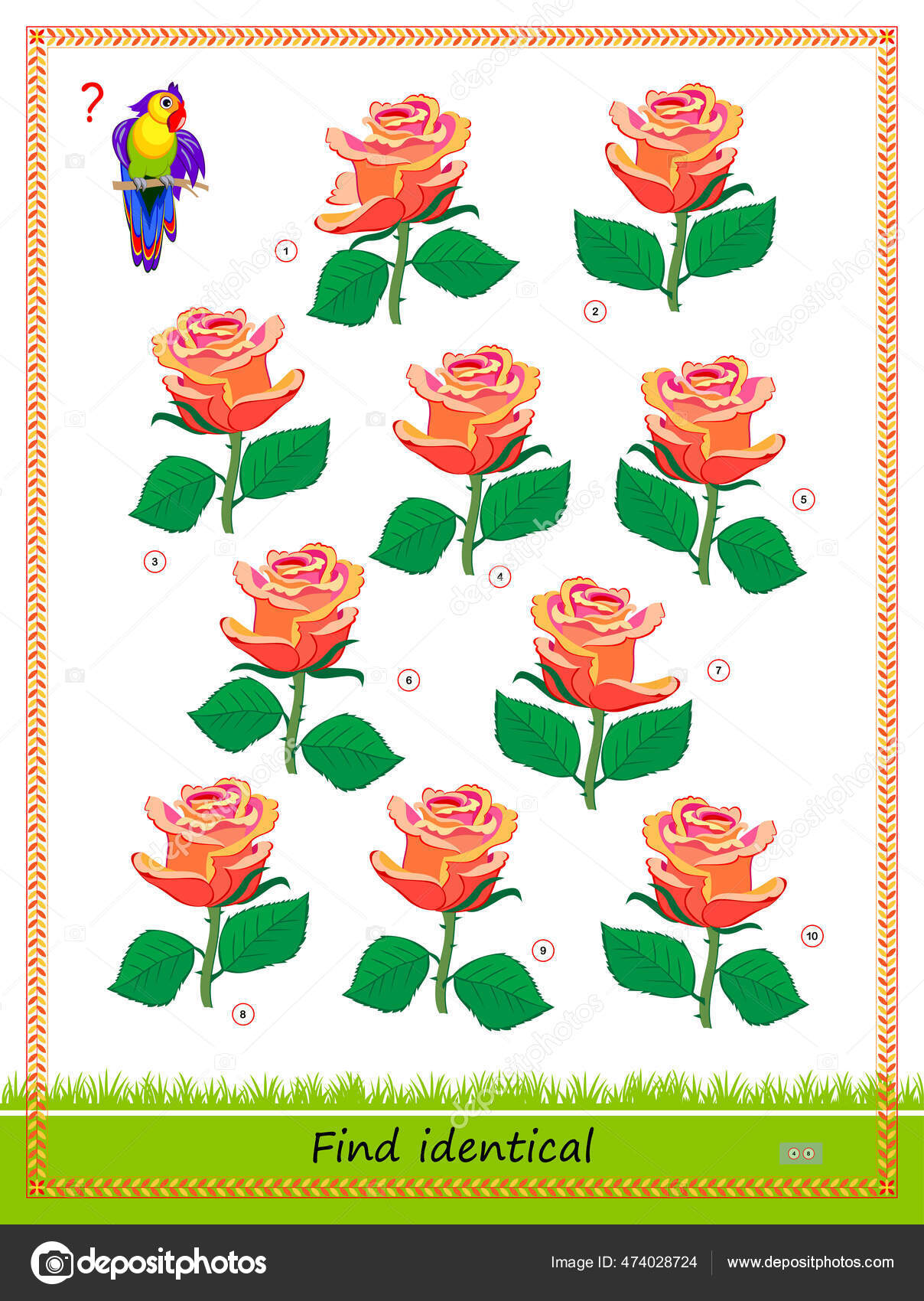 Логическая Головоломка Игры Детей Взрослых Найди Две Одинаковые.