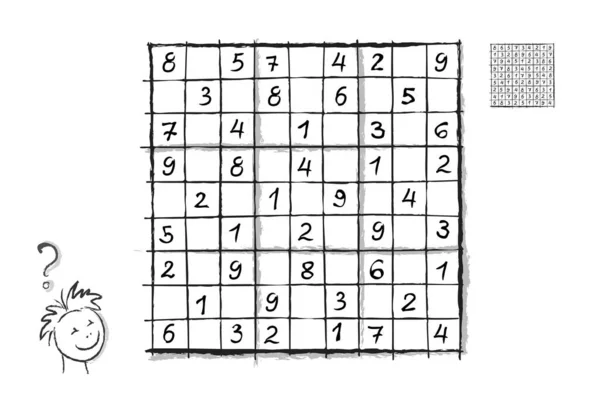 Logic Sudoku Jogo Puzzle Para Crianças Adultos Nível Difícil Jogar imagem  vetorial de Nataljacernecka© 425106046