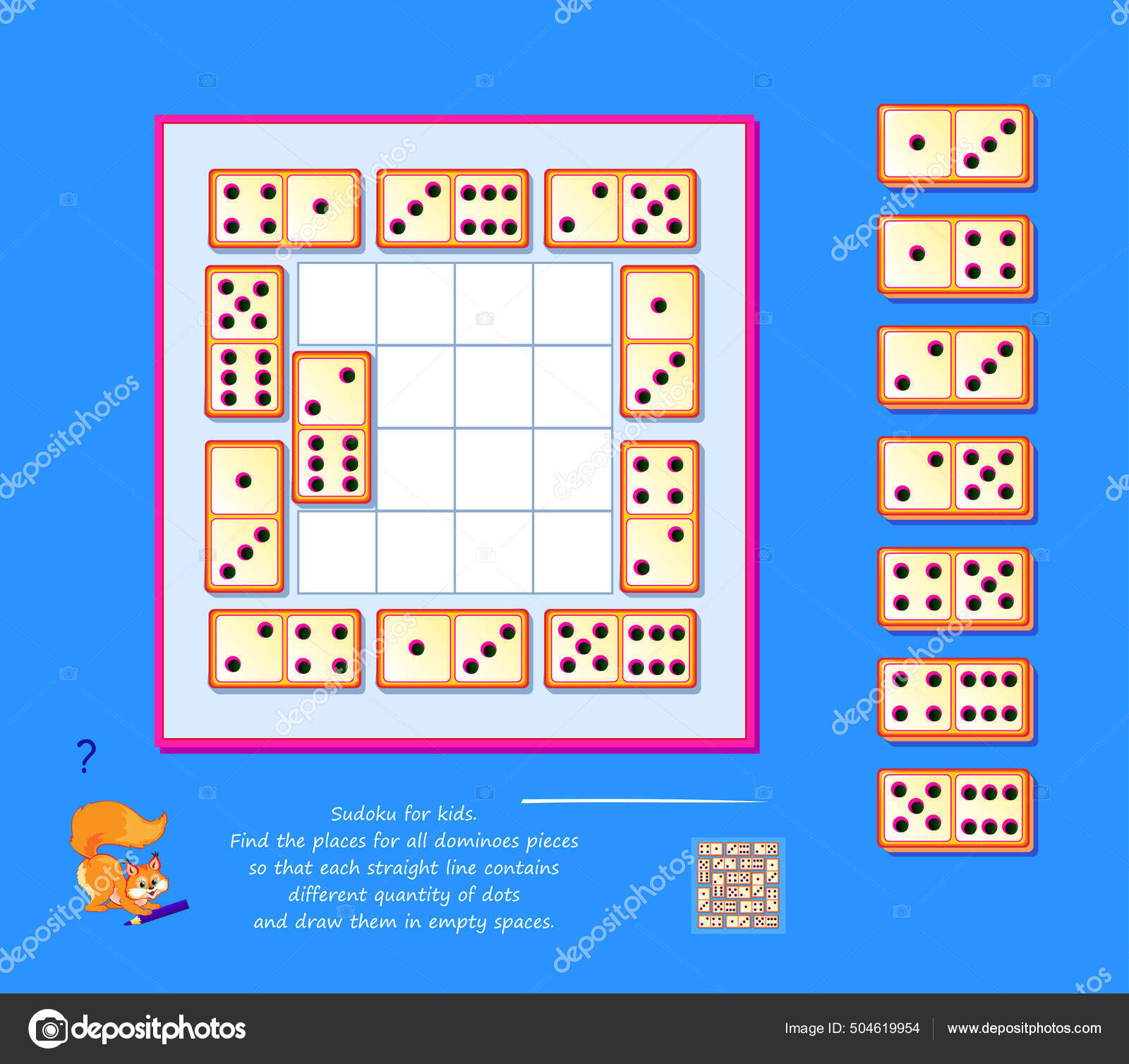 Jogo De Quebra-cabeças Lógico Sudoku Para Crianças E Adultos