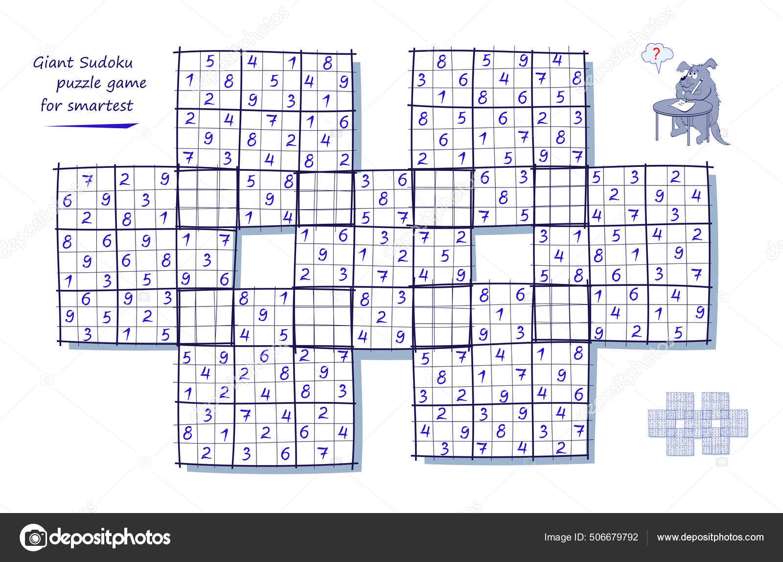 Jogo Lógica Para Mais Inteligente Sudoku Gigante Quebra Cabeça