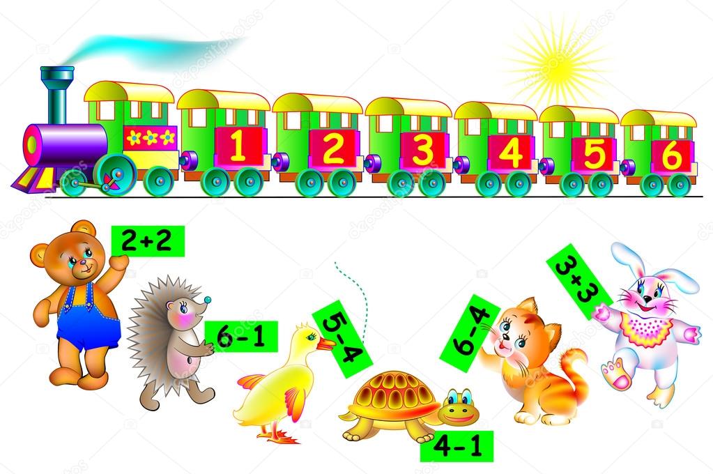 Exercises for children - need to help animals to find the correct wagon of train. Connect them by line. Stock Vector Image by ©Nataljacernecka #97213508 Exercises for children - need to help animals to find the correct wagon of train. Connect them by line. Stock Vector Image by ©Nataljacernecka #97213508