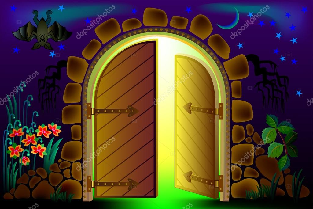 Открытая дверь в сказку. Сказочные ворота. Дверь в сказку. Открытая дверь в сказочный замок. Дверь Сказочная для детей.