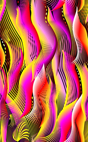 Patrón sin costura con llama abstracta . — Vector de stock