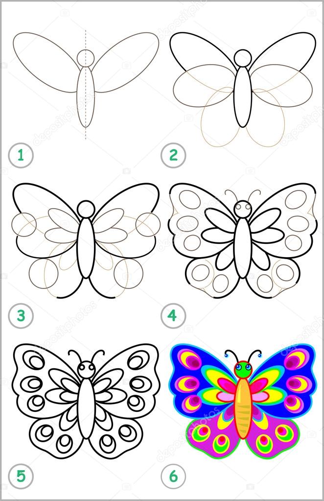 COMO DESENHAR UMA BORBOLETA  HOW TO DRAW A BUTTERFLY 