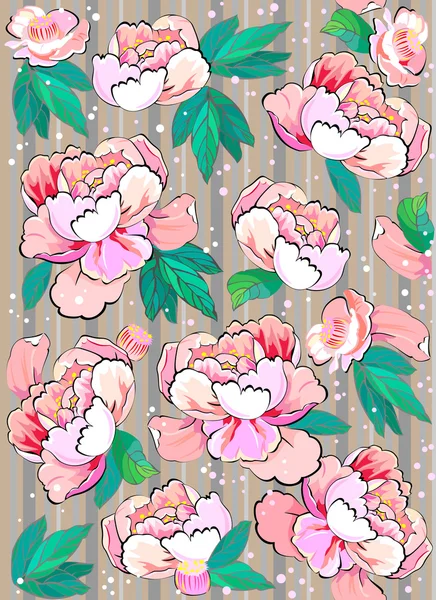 Seamless pattern with flowers. — Stock Vector