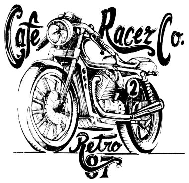  kafe racer retro poster