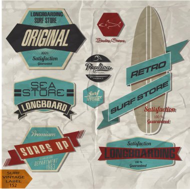 Vintage surf öğeleri