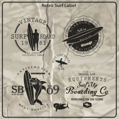 Vintage surf öğeleri