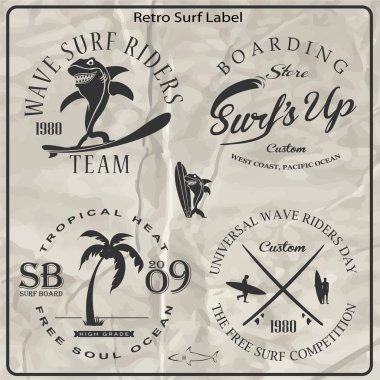Vintage surf öğeleri
