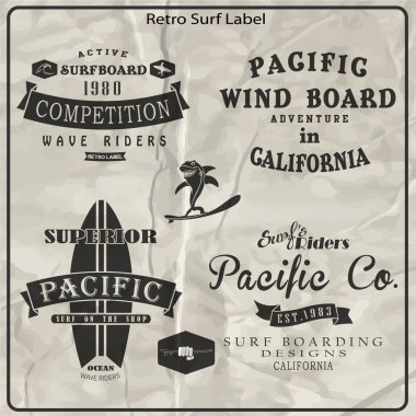 Vintage surf öğeleri