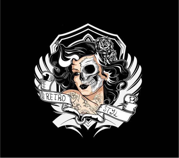 Día de muertos, estilo retro — Vector de stock