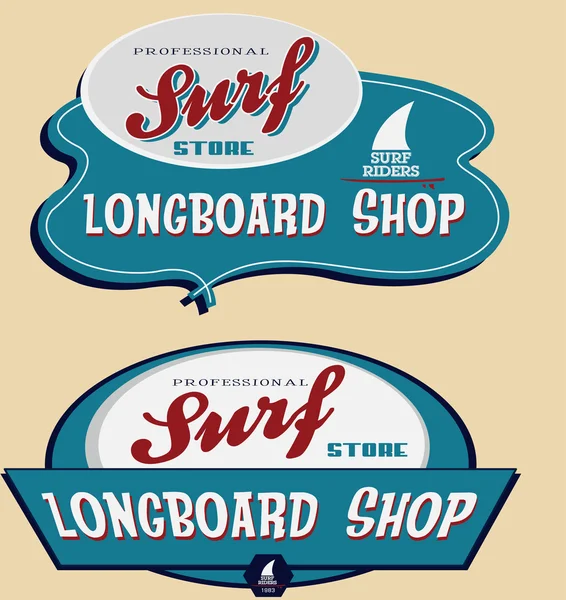 Stampa surf, illustrazione disegno — Vettoriale Stock