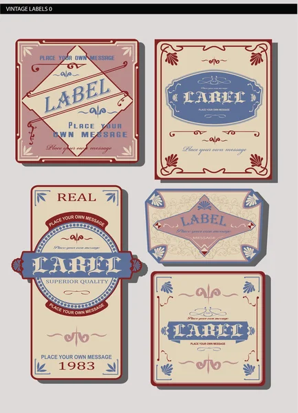 Vintage and retro signs and labels — Stock Vector