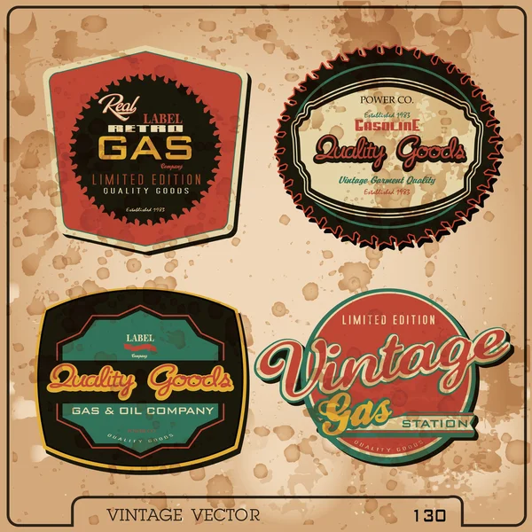Panneaux et étiquettes vintage et rétro — Image vectorielle