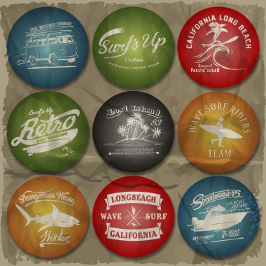 Vintage surf öğeleri